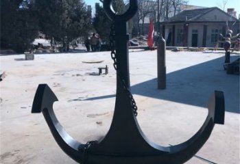 大型商場(chǎng)船錨雕塑 仿真碼頭雕塑 鏡面雕塑