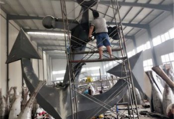 仿真船錨雕塑 電鍍現代碼頭雕塑 部隊雕塑