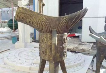 戶外酒尊雕塑 噴漆酒尊杯雕塑 燈光酒器雕塑