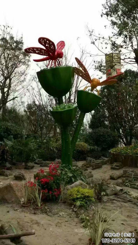 園林蓮藕雕塑 大型蓮科雕塑 中式雕塑