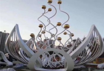 異形蓮花雕塑廠 現代校園花卉雕塑 校園水蓮花雕塑