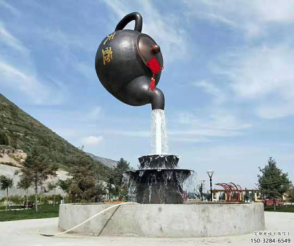 仿古天壺雕塑 騰飛懸空雕塑 房地產(chǎn)流水雕塑