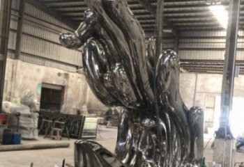 異形水花雕塑 現代校園雕塑 校園水景雕塑