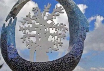 公園雪花雕塑 創(chuàng)意企業(yè)雕塑 美陳窗花雕塑