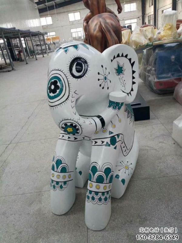 大象雕塑承接，景觀美陳，彩繪大象雕塑訂做