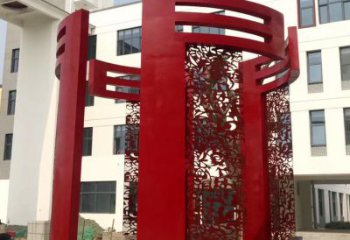 鏤空門套雕塑，烤漆工藝，不銹鋼鏤空門套雕塑