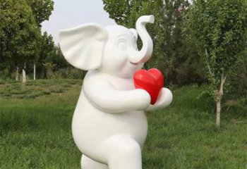 大象雕塑，街景小品，藝術玻璃鋼大象雕塑生產