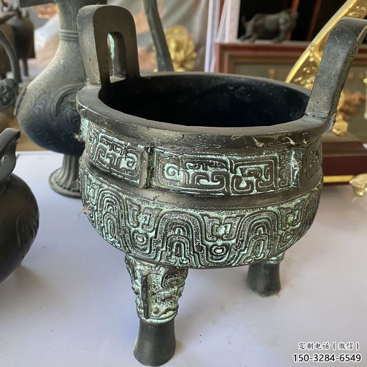圓鼎雕塑，銅器景觀雕塑，鑄銅工藝