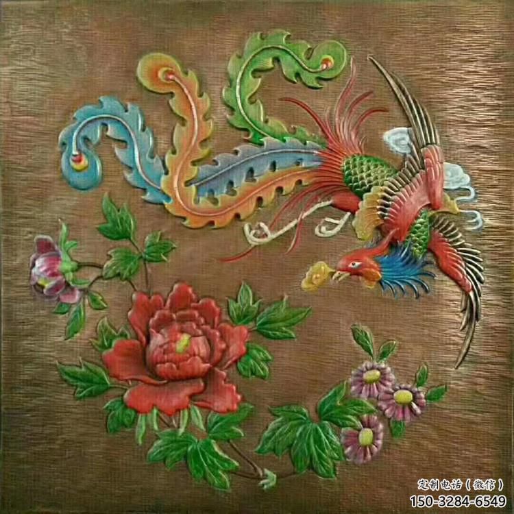 鳳凰浮雕觀賞型，街景小品，動(dòng)物浮雕主題常用