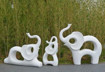 抽象大象雕塑精選，陸地擺件，公園大象雕塑制作