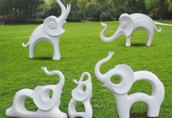 景觀大象雕塑批發，幾何工藝，園林大象雕塑承接