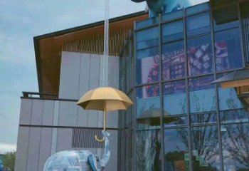 景區大象雕塑供給，動物美陳雕塑，卡通大象雕塑供求