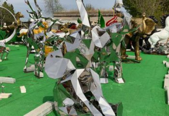 景區大象雕塑通用，陸地擺件，各類鏡面大象雕塑點擊