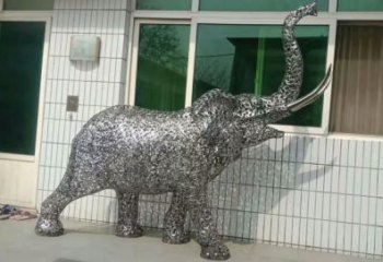 景觀大象雕塑訂做，街景小品，戶外鏤空大象雕塑制作