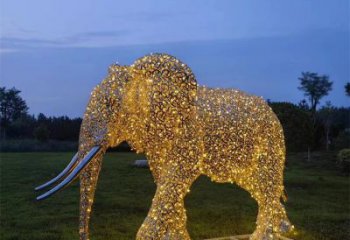 商場大象雕塑常用，公園小品，房地產鏤空大象雕塑生產商