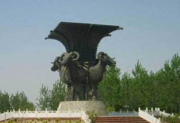 公園大型四羊方尊銅雕