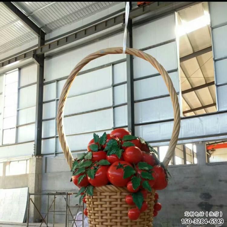 果籃雕塑定價，街頭雕塑，烤漆草莓果籃雕塑定價