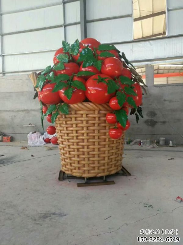 果籃雕塑優選，城市裝飾，景觀草莓果籃雕塑供給