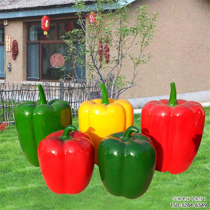 果籃雕塑制造商，校園雕塑，辣椒果籃雕塑供給