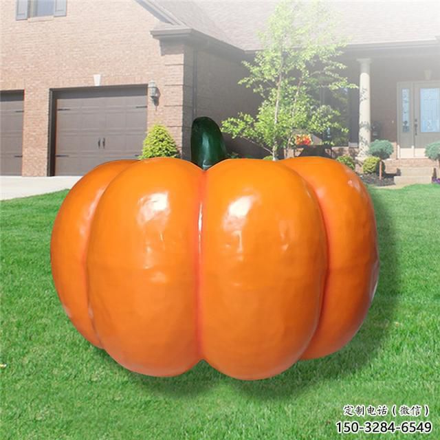 現代果籃雕塑展品，室外軟裝，南瓜果籃雕塑訂做