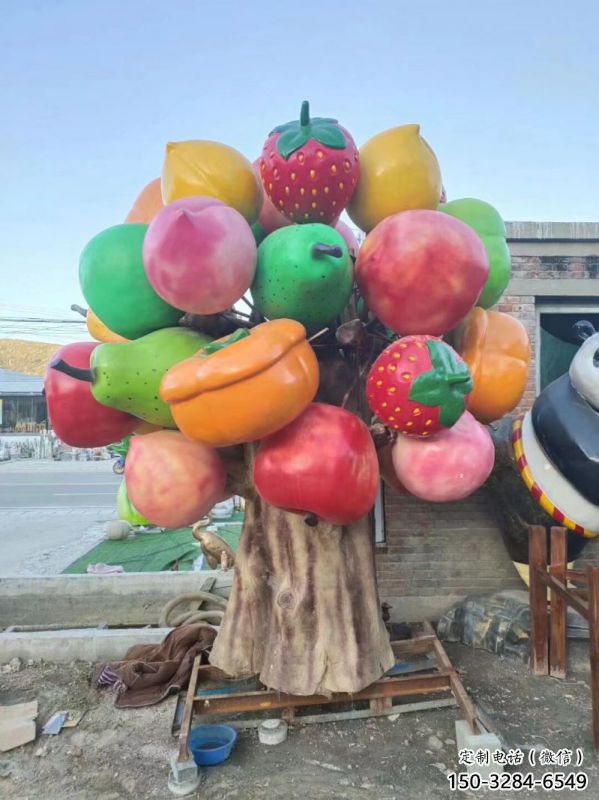 果籃雕塑定價，景觀概念，蘋果果籃雕塑預定