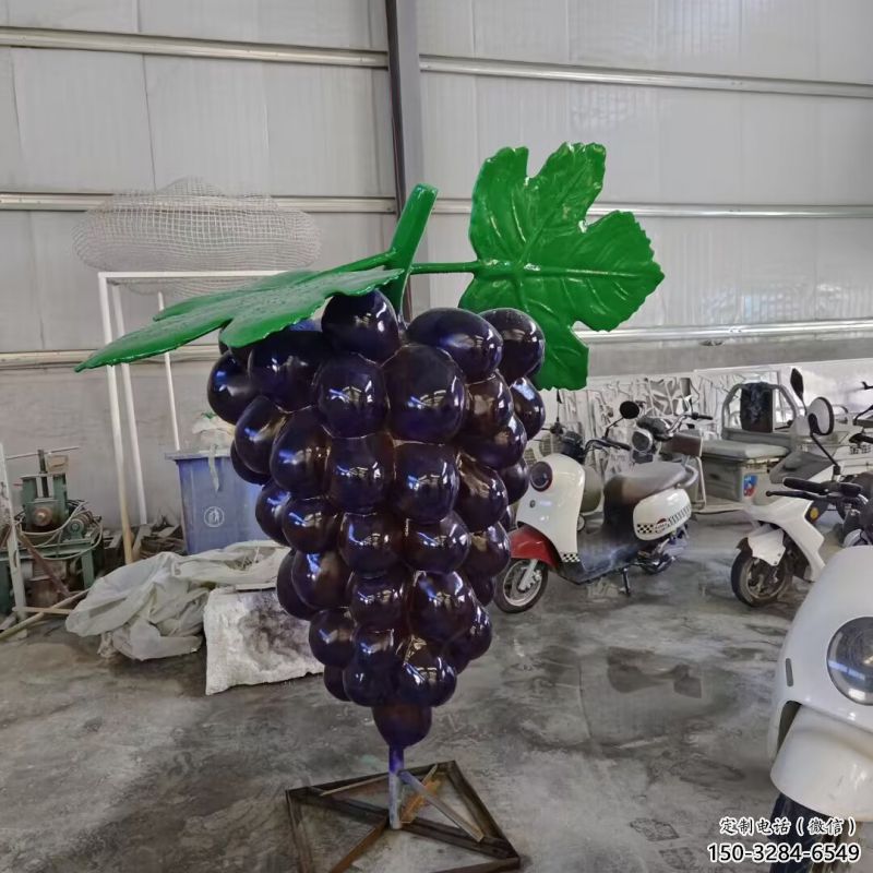 標(biāo)志果籃雕塑預(yù)定，小區(qū)擺件，葡萄果籃雕塑精品