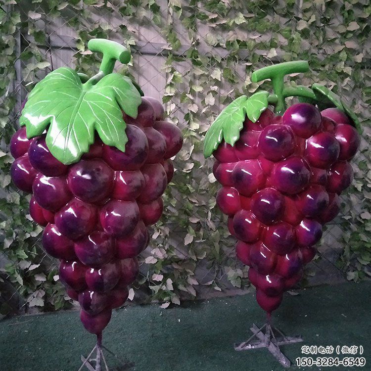 景區(qū)果籃雕塑觀賞型，公園小品，葡萄果籃雕塑生產(chǎn)商