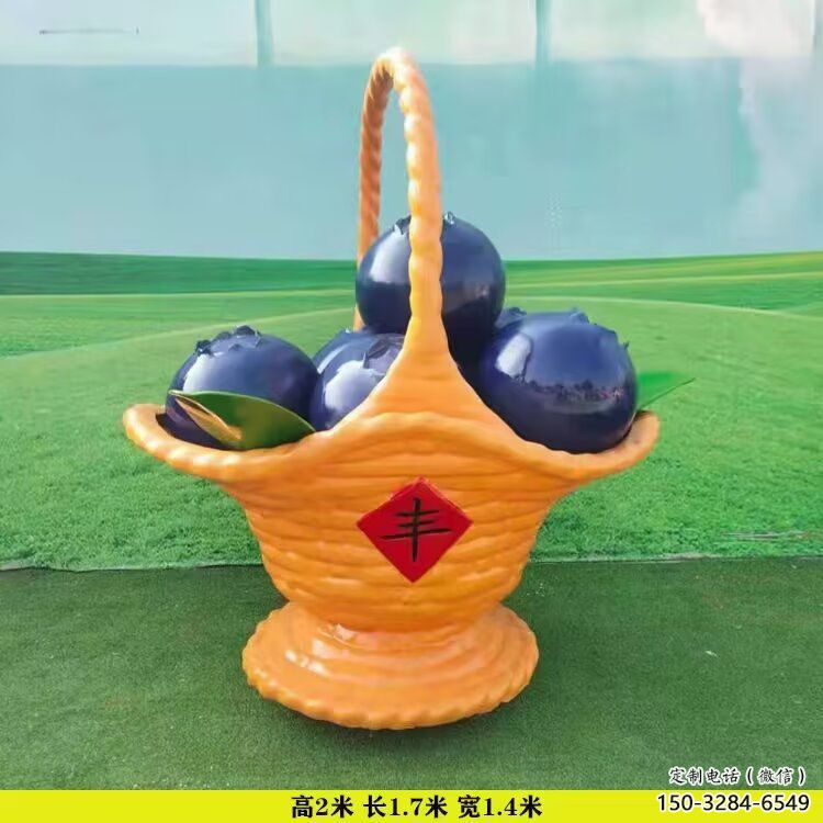 果籃雕塑系列供應，城市裝飾，彩色水果果籃雕塑優選