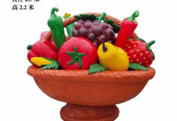 創(chuàng)意果籃雕塑