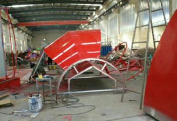 廣場(chǎng)花籃雕塑優(yōu)價(jià)，鋼管組合，玫瑰花花籃雕塑異型特供