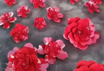 紀(jì)念花籃雕塑生產(chǎn)，廣場(chǎng)雕塑，玫瑰花花籃雕塑展品