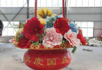 廣場花籃雕塑通用，景觀雕塑，城市花籃雕塑展品