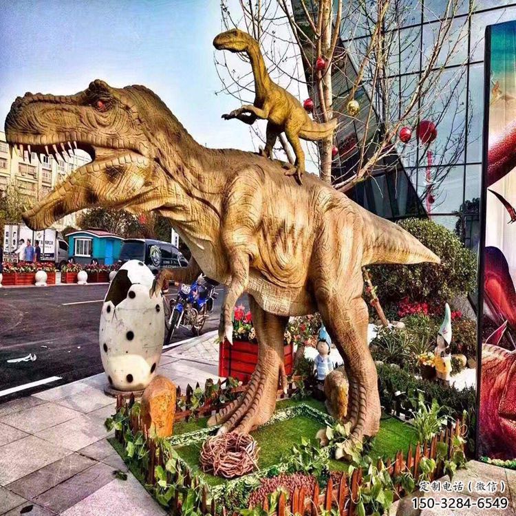 恐龍雕塑優選，室外雕塑，彩繪玻璃鋼恐龍雕塑制作