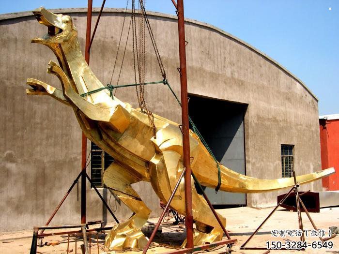 景觀恐龍雕塑制作專供，園林裝飾，建筑幾何恐龍雕塑