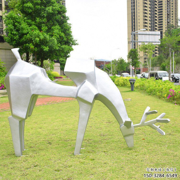 小鹿雕塑精選，露天雕塑，抽象小鹿雕塑制作展品