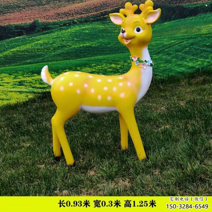 公園小鹿雕塑精選，室外軟裝，抽象卡通小鹿雕塑精選