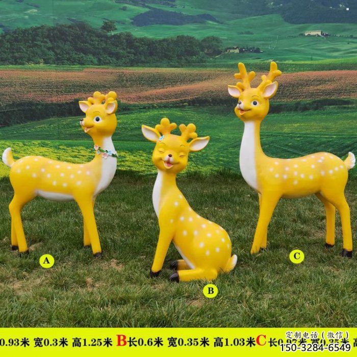 小鹿雕塑生產，動漫構件，卡通小鹿雕塑通用