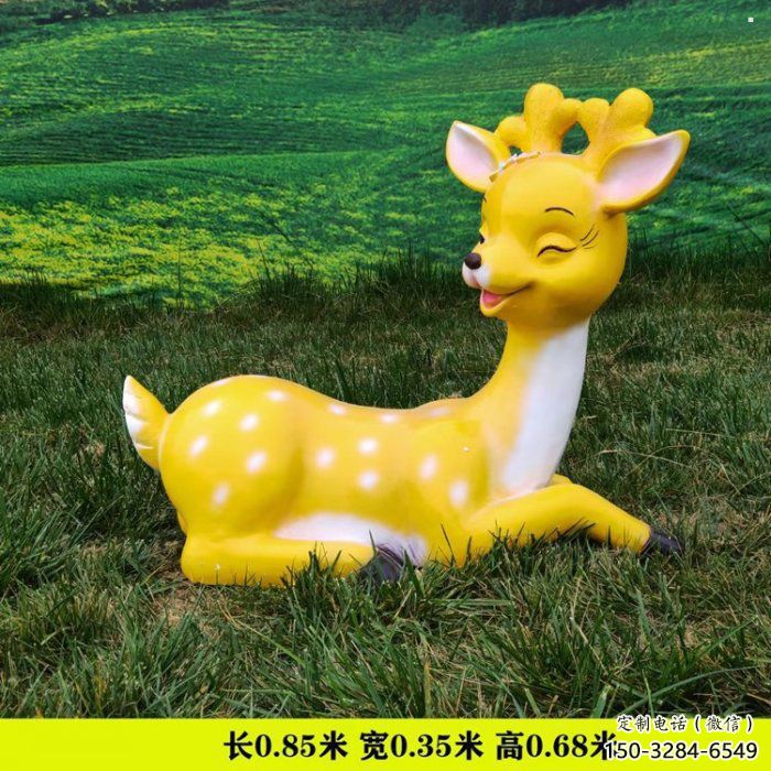 小鹿雕塑精選，戶外雕塑，景觀卡通小鹿雕塑優價