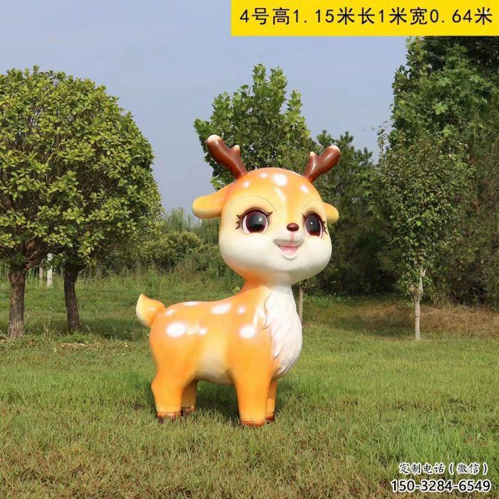 藝術小鹿雕塑優選，城市裝飾，卡通小鹿雕塑訂做