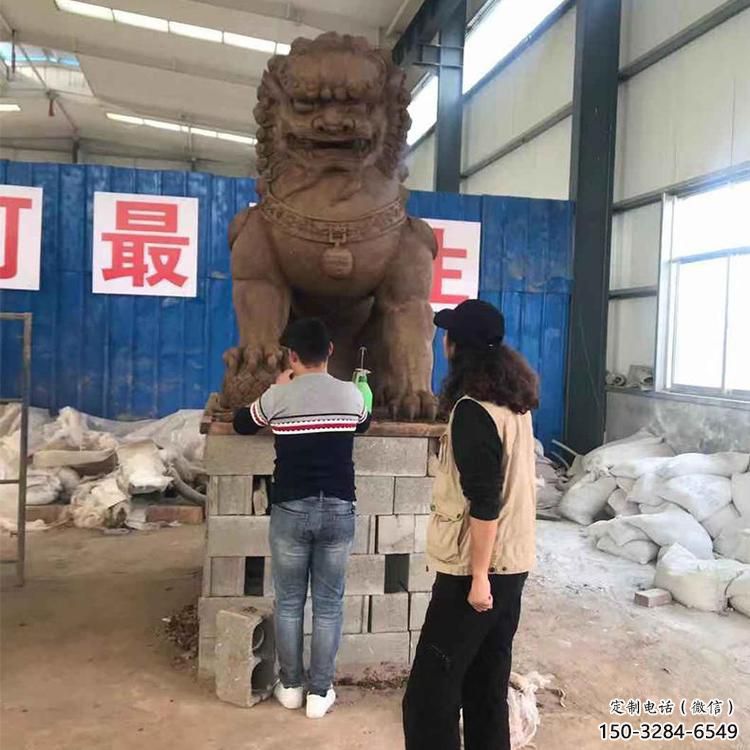 制造獅子雕塑專供，地標(biāo)擺件，蹲獅雕塑磨具