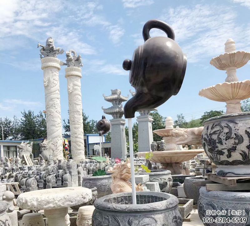 水景吊壺雕塑，多彩藝術，抽象景觀吊壺雕塑生產商