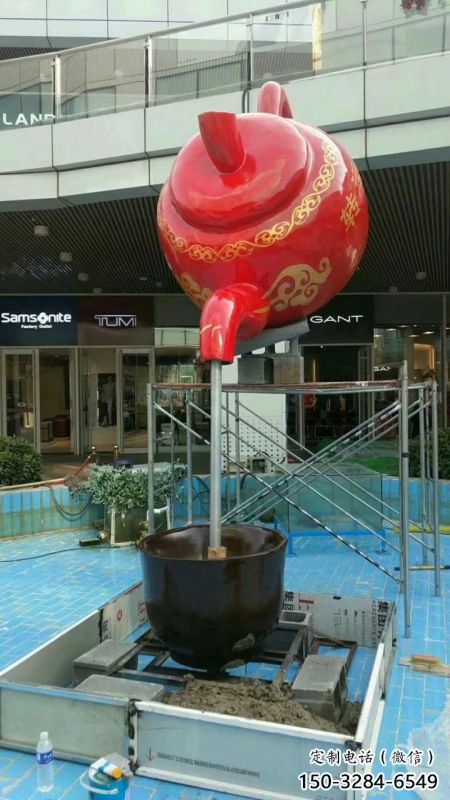 懸空流水吊壺雕塑生產制作