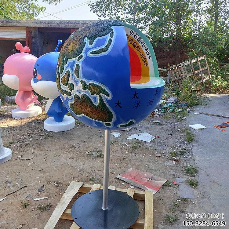 地球雕塑展品，街頭雕塑，不銹鋼地球雕塑供需