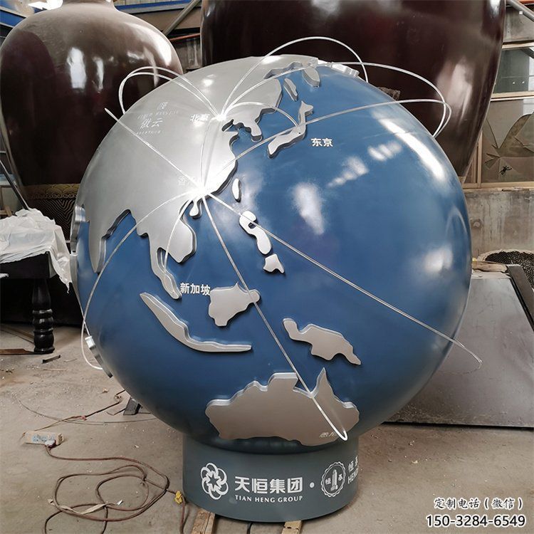 地球雕塑指用，白鋼構(gòu)件，不銹鋼地球雕塑廠家提供