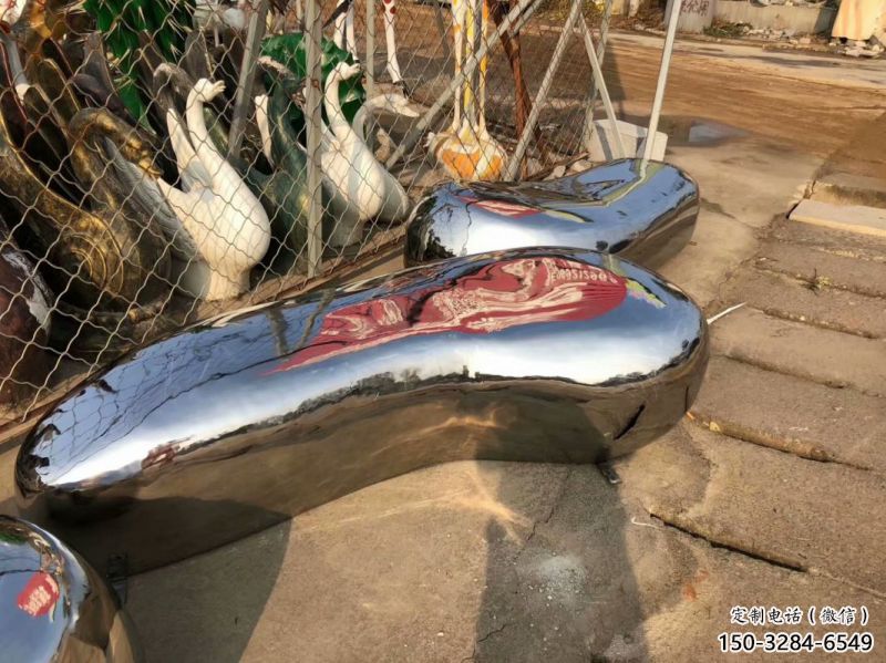 房地產(chǎn)坐凳雕塑，仿古景觀雕塑，鏡面制造