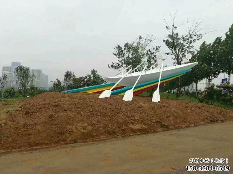 龍舟工藝選用，彩鋼制作，不銹鋼龍舟雕塑制造商