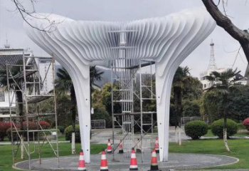 精神堡壘雕塑，折紙藝術形式，城市景觀建筑雕塑