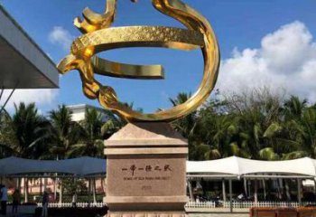 宣傳主題雕塑加工廠家，藝術形象標識，地標美陳雕塑
