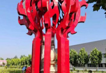 火球雕塑，精神堡壘火球雕塑落地展示