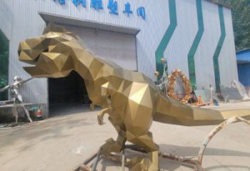 景觀恐龍雕塑優選，陸地擺件，藝術幾何恐龍雕塑供應